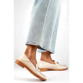 Damenschuhe mit Verzierung 24-58233BE beige 1