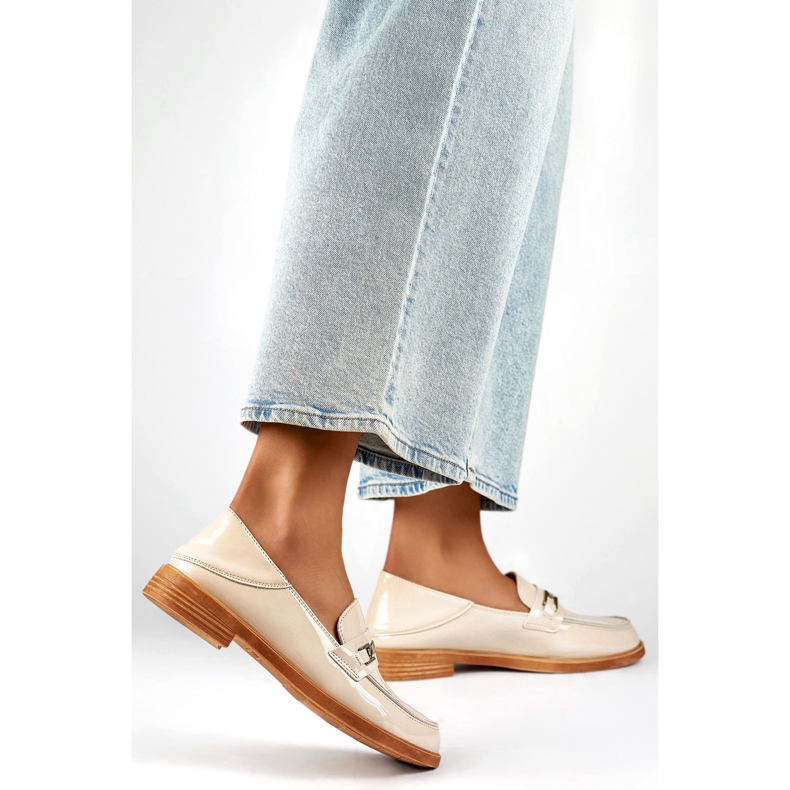 Damenschuhe mit Verzierung 24-58233BE beige 1