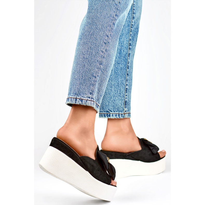 Damen-Flip-Flops Schwarz 8082B 1