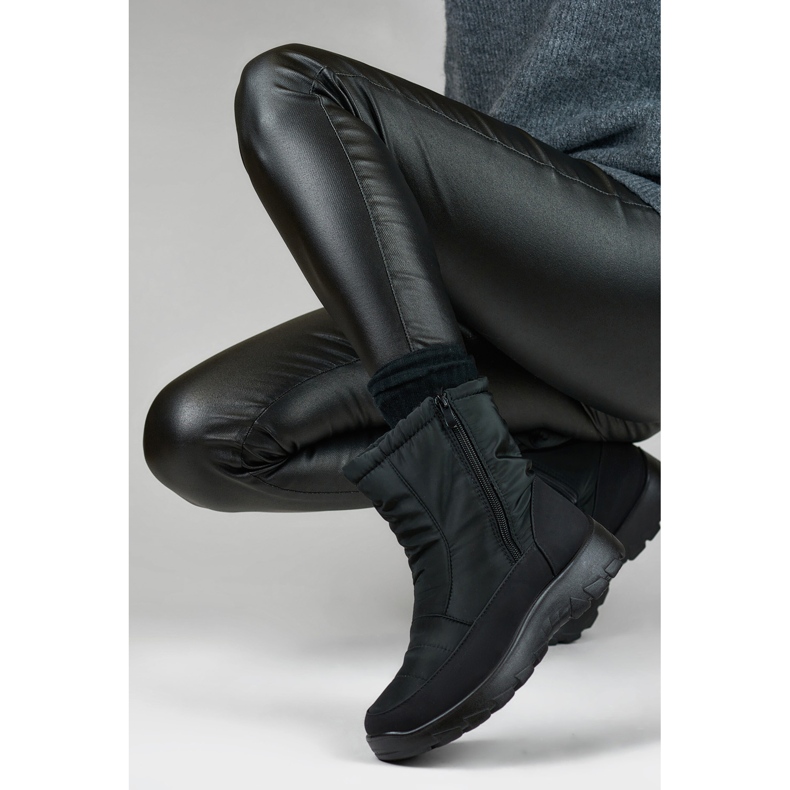 Isolierte Schneestiefel für Damen JS1-8-B schwarz 2