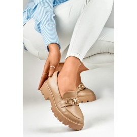 Damenschuhe mit Verzierung B2733KH braun 1