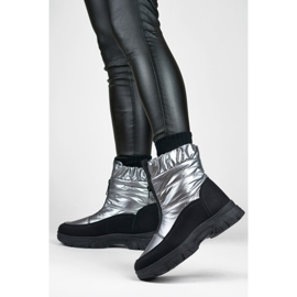 Schneestiefel Modell 3555-4-G Schwarz/Silber - PRIMO grau 1