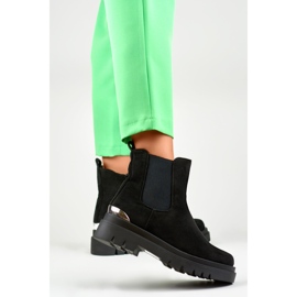 Chelsea-Stiefel für Damen XJ-351B schwarz 1