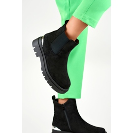 Chelsea-Stiefel für Damen XJ-351B schwarz 2