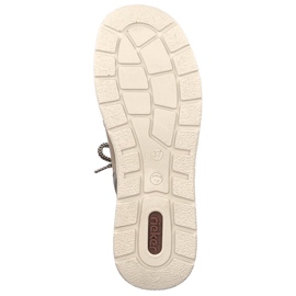 Wasserdichte Damenstiefeletten aus beigem Leder von Rieker L7701-24 2