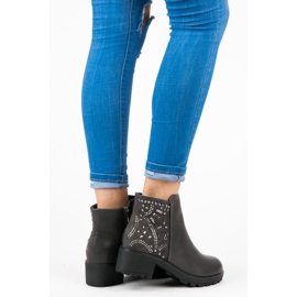 Vices Stiefel mit Kristallen grau 2