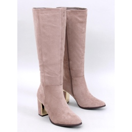 Klassische Stiefel mit hohen Absätzen Arlena Taupe beige 1