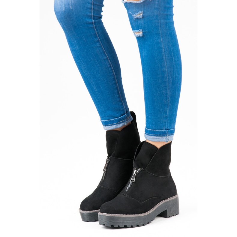 Vices Stiefel mit Reißverschluss schwarz 1