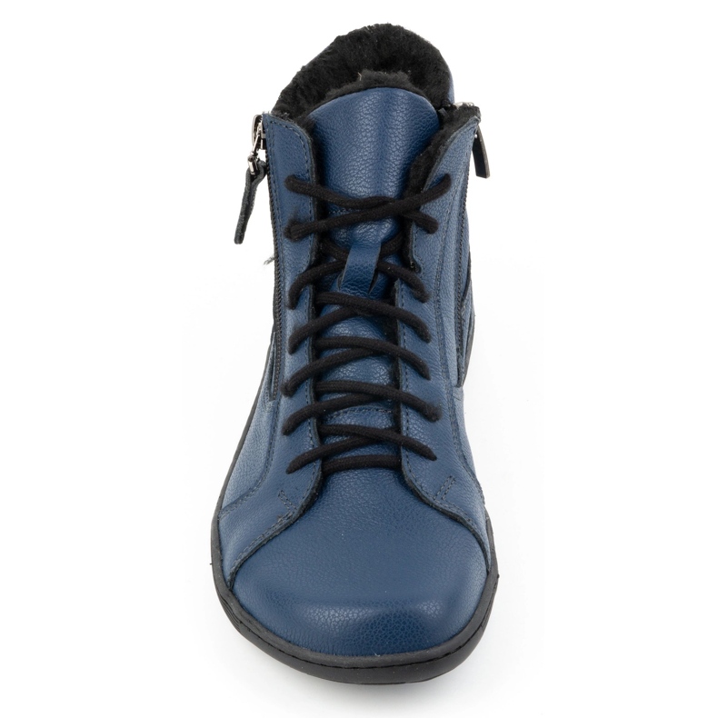 Olivier Minimalistische Barfuß-Winterschuhe 1261 für Damen aus Leder, Marineblau 1