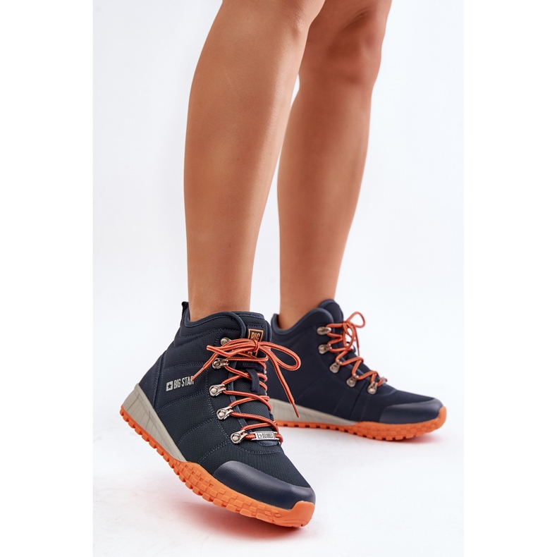 Damen Trappers Sportschuhe Big Star KK274215 Memory Foam System Marineblau 2