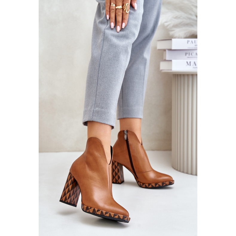 Lederstiefeletten Laura Messi 2836 Braun 2