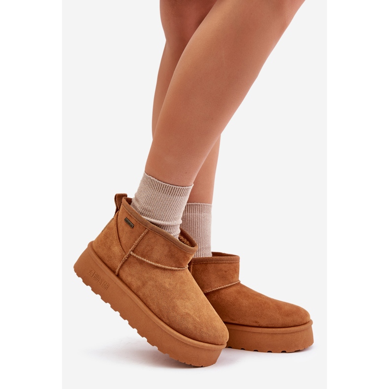 Niedrige Plateau-Schneestiefel Big Star OO274A098 Kamel braun 1