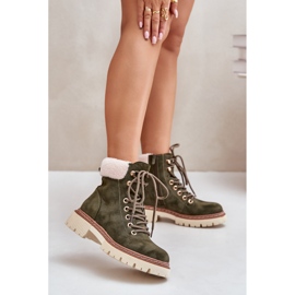 Isolierte Damenstiefel mit Reißverschluss, Grün Ferelia 2