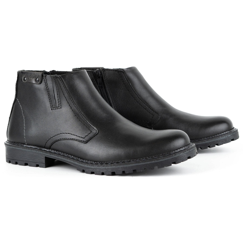 Olivier Mit Wolle 815 isolierte Herrenstiefel, schwarze Oberfläche 2