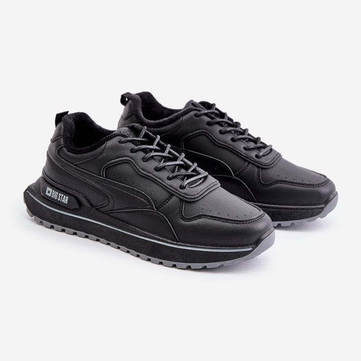 Isolierte Herren-Sneaker Big Star OO174675 HI-POLY System Schwarz 1