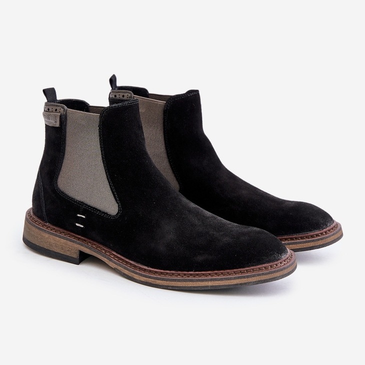 Wildleder-Herren-Chelsea-Stiefel Big Star OO174154 Schwarz 1