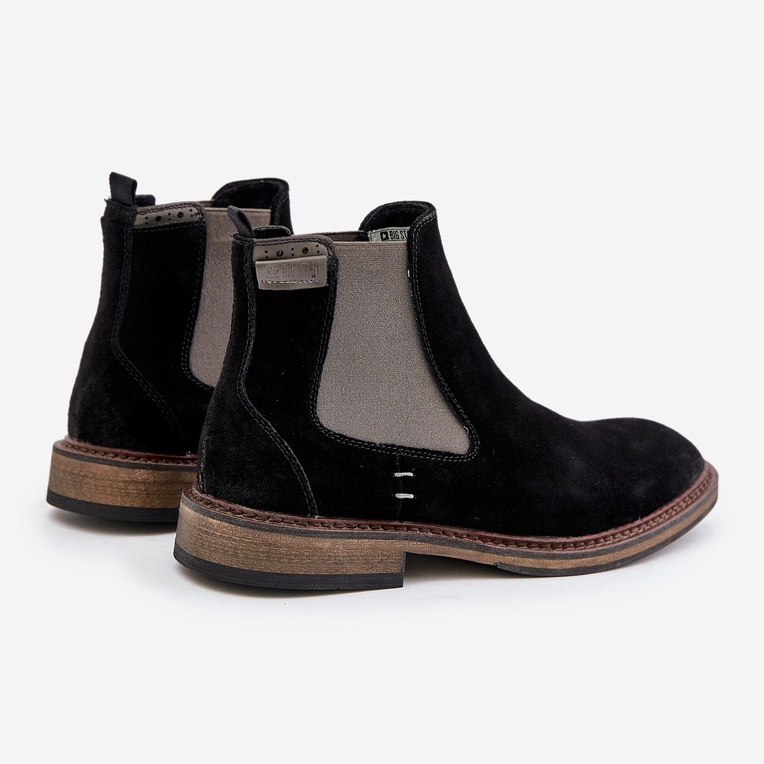 Wildleder-Herren-Chelsea-Stiefel Big Star OO174154 Schwarz 2