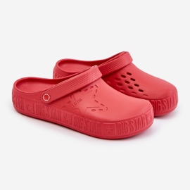 Leichte Flip-Flops für Herren, Clogs Big Star II175004, Rot 1