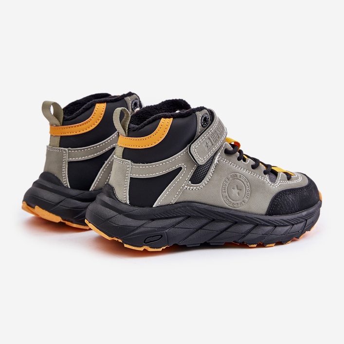 Kinder-Trekkingschuhe Trappers, isoliert mit Klettverschluss Big Star OO374181 Khaki grün 2