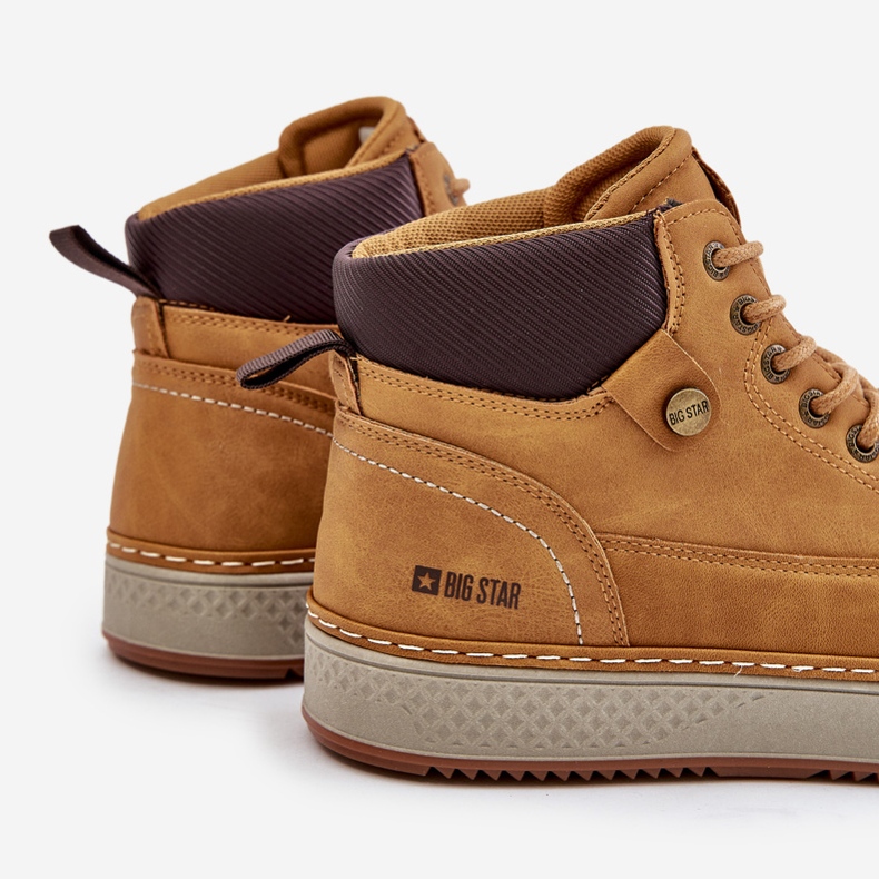 Big Star Herren Schnürstiefel OO174561 Hi-Poly System Camel braun 2
