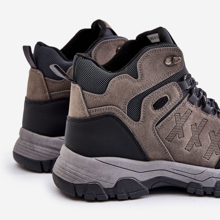 News Isolierte Schnür-Trekkingschuhe für Herren in Grau von Zerista 2