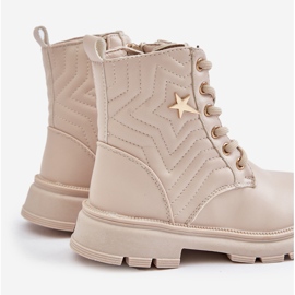 Isolierte Kinderstiefeletten mit Reißverschluss aus Öko-Leder, Beige Liotira 2