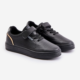 Kinder-Sneaker aus Öko-Leder mit Klettverschluss Big Star OO374004 Schwarz 1