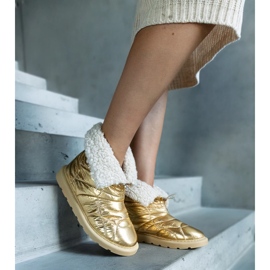 Caellita goldene isolierte Schneestiefel mit Manschette 1