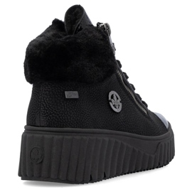 Wasserdichte Damen-Keilstiefel in Schwarz Rieker N2505-00 1