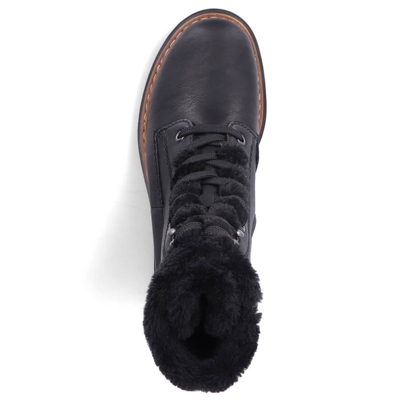 Damen-Isoliertaschen mit Fell, schwarz Rieker 72625-00 2