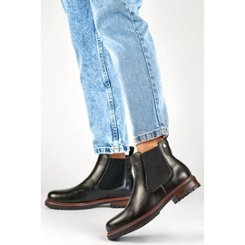 Isolierte Chelsea-Stiefel für Damen, schwarz GD-WL71B 2