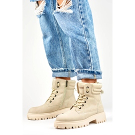 Isolierte Damenstiefel, beige GD-TL51BE 2