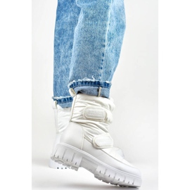 Damen-Schneestiefel mit Klettverschluss, weiß JH-1W 2