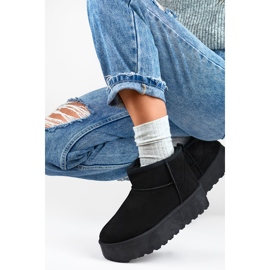 Damen-Schneestiefel Mukluk mit dicker Sohle, schwarz 2818B 2