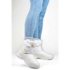 Damen-Schneestiefel mit Klettverschluss, weiß 3535W 2