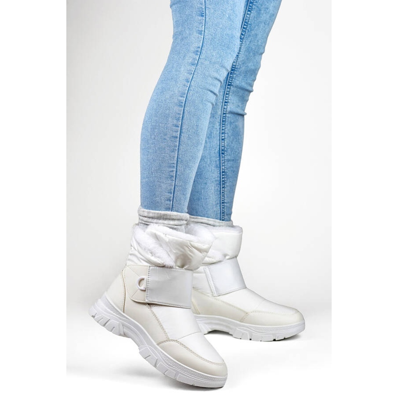 Damen-Schneestiefel mit Klettverschluss, weiß 3535W 2