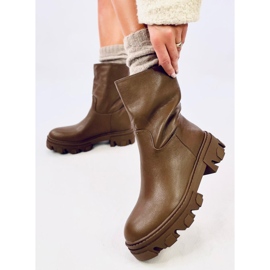 Gerade geschnittene Stiefeletten von Bunton Brown braun 2