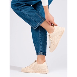 Leichter Textil Damen Sportschuh Shelovet beige 2