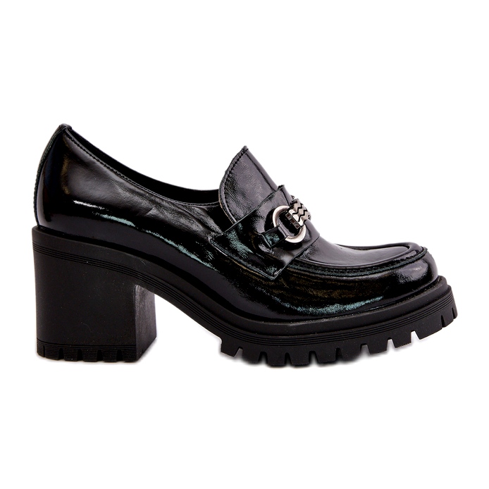 Zazoo 20175 Damen-Lacklederschuhe mit hohem Absatz, Naturleder, Schwarz 4