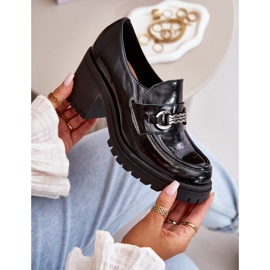 Zazoo 20175 Damen-Lacklederschuhe mit hohem Absatz, Naturleder, Schwarz 1