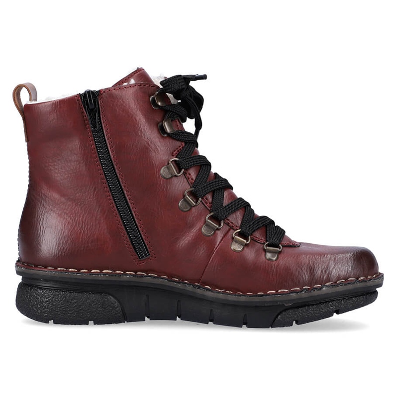 Bequemer Damenstiefel, maroon Rieker 73356-35 rot 1