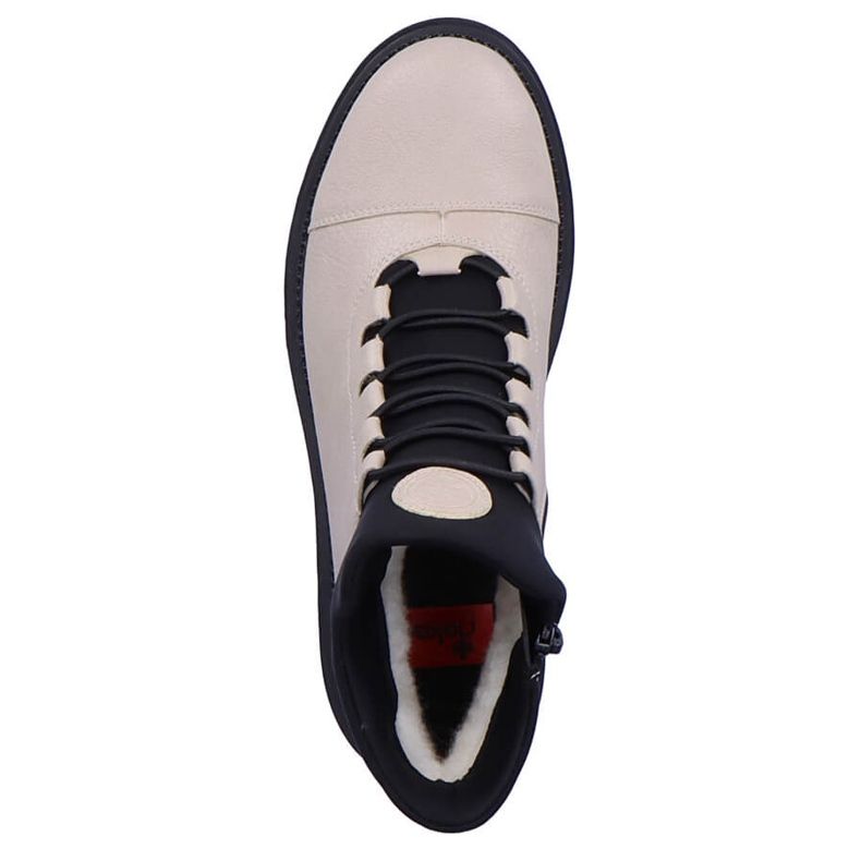 Wasserdichter und bequemer beigefarbener isolierter Damenstiefel Rieker Y3163-60 2