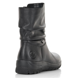 Wasserdichte Damenstiefeletten aus Leder, isoliert mit Wolle Rieker Tex Z7193-00 schwarz 2