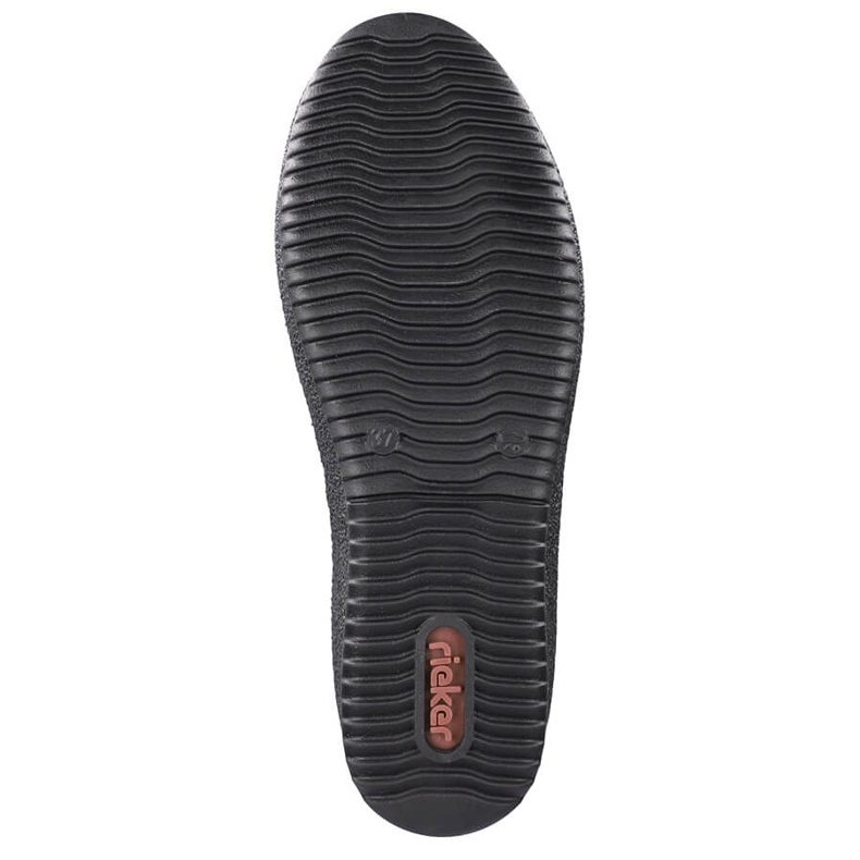 Wasserdichte Schneestiefel aus Leder, isoliert mit Rieker-Schafwolle schwarz 2