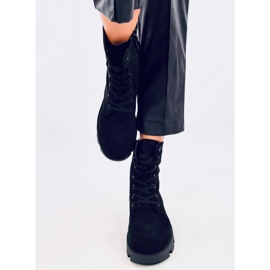 Arbeitsstiefel aus schwarzem Wildleder von Pansy 1