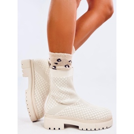 Sock Boots mit Rueda-Beige-Muster 1