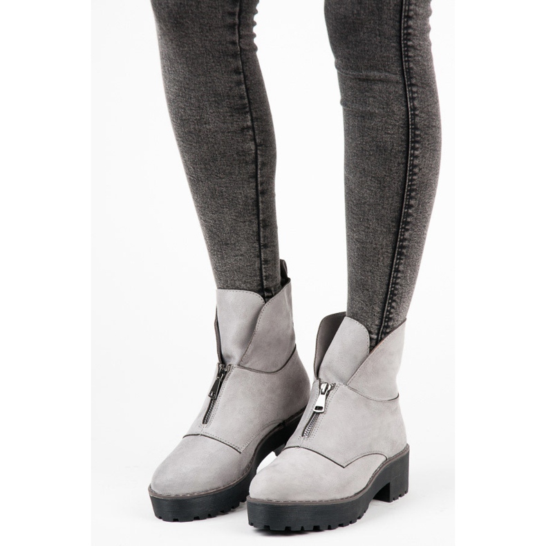 Vices Stiefel mit Reißverschluss grau 1