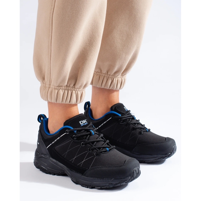 DK Waterproof Damen-Trekkingschuhe, schwarz und blau 2