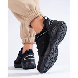 DK Waterproof Damen-Trekkingschuhe, schwarz und blau 4