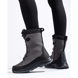 Damen Schnür-Trekkingschuhe DK wasserdicht grau 2